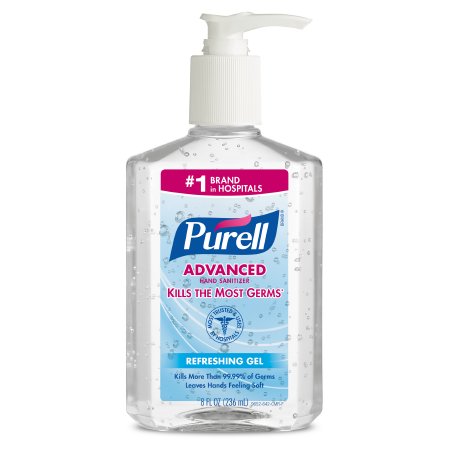 GOJO Hand Sanitizer Purell® Advanced 8 oz. Ethyl Alcohol Gel Pump Bottle - Case of 12 - 9652-12-CS