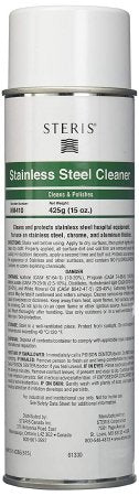 Steris Stainless Steel Cleaner Oil Based Aerosol Spray Liquid 15 oz. Can Solvent Scent NonSterile - Each - NM410-EA
