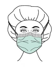 Aspen Surgical Products Surgical Mask Sensitive Skin Plus Pleated Tie Closure One Size Fits Most White NonSterile Not Rated Adult - Box of 50 - 65-3130-BX
