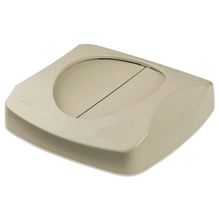 Rubbermaid® Commercial Swing Top Lid for Untouchable Recycling Center, 16" Square, Beige - Each - RCP-268988BG-EA