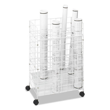 Safco® Wire Roll Files, 24 Compartments, 21w x 14.25d x 31.75h, White - Each - SAF-3088-EA