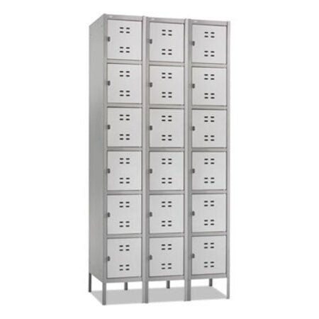 Safco® Three-Column Box Locker, 36w x 18d x 78h, Two-Tone Gray - Each - SAF-5527GR-EA
