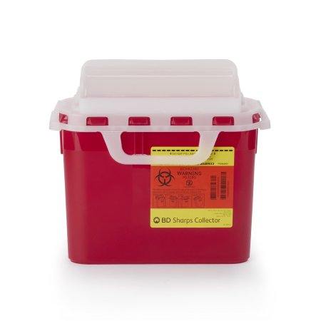BD Sharps Container BD™ Red Base 12 H X 12 W X 4-4/5 D Inch Horizontal Entry 1.35 Gallon - Each - 305426-EA