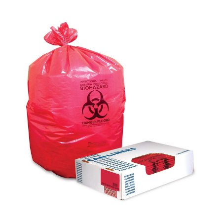 RJ Schinner Co Infectious Waste Bag Heritage 33 gal. Red Bag Polyethylene 33 X 39 Inch - Case of 150 - A6639PR-CS