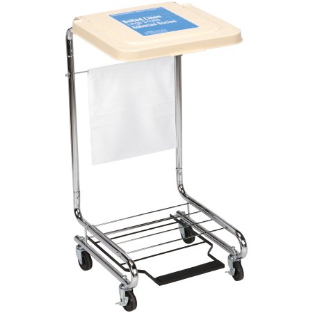 McKesson Hamper Stand McKesson Soiled Linen Rectangular Opening 30 to 33 gal. Capacity Foot Pedal Self-Closing Lid - Each - 03-159100-EA