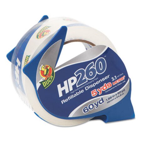 Duck® HP260 Packaging Tape with Dispenser, 3" Core, 1.88" x 60 yds, Clear - Roll of 1 - DUC-07364-RL