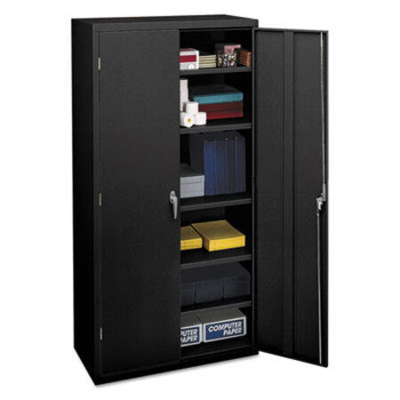 HON® Assembled Storage Cabinet, 36w x 18.13d x 71.75h, Black - Each - HON-SC1872P-EA
