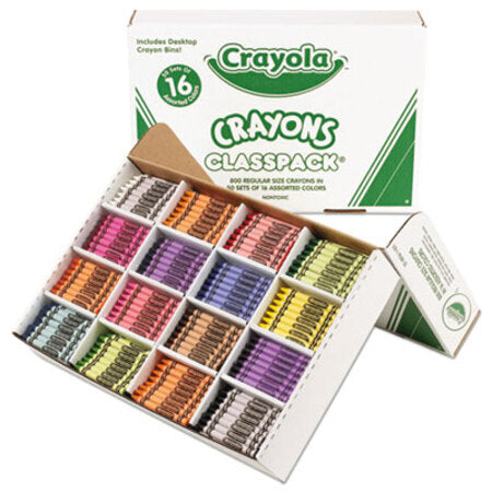 Crayola® Classpack Regular Crayons, 16 Colors, 800/Box - Box of 1 - CYO-528016-BX