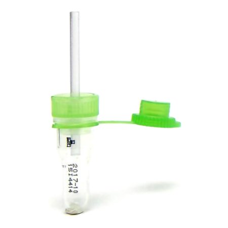 ASP Global LLC Safe-T-Fill® Capillary Blood Collection Tube Plasma Tube Lithium Heparin Additive 1.1 mm Diameter 125 ÂµL Green Pierceable Attached Cap Plastic Tube - Case of 500 - 076101-CS