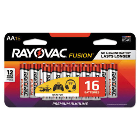 Rayovac® Fusion Advanced Alkaline AA Batteries, 16/Pack - Pack of 1 - RAY-81516LTFUSK-PK
