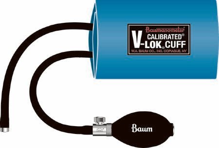 W.A. Baum Reusable Blood Pressure Cuff and Bulb Calibrated® V-Lok® 10 to 19 cm Arm Polyester Fabric Cuff Infant Cuff - Each - 1822-EA
