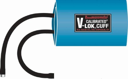 W.A. Baum Reusable Blood Pressure Cuff Calibrated® V-Lok® 33 to 47 cm Arm Polyester Fabric Cuff Large Adult Cuff - Each - 1869-EA