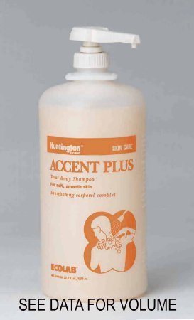 EcoLab Shampoo and Body Wash Accent Plus® 4 oz. Pump Bottle Fresh Scent - Case of 72 - 6021162-CS