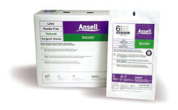 Ansell Surgical Glove ENCORE® Latex Textured Size 6.5 Sterile Latex Standard Cuff Length Fully Textured Ivory Chemo Tested - Box of 50 - 5785002-BX