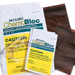 Cardinal Chemo Drug Transport Bag ChemoPlus™ 12 X 15 Inch Clear / Yellow Zip Closure - Case of 250 - CT0500-CS