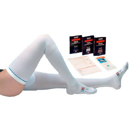 Cardinal Anti-embolism Stocking T.E.D.™ Thigh High Medium / Short White Closed Toe - Case of 6 - 4298--CS
