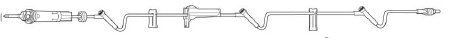 Baxter Primary IV Administration Set Continu-Flo® Gravity 3 Ports 10 Drops / mL Drip Rate Without Filter 106 Inch Tubing Solution - Case of 48 - 2C6541-CS