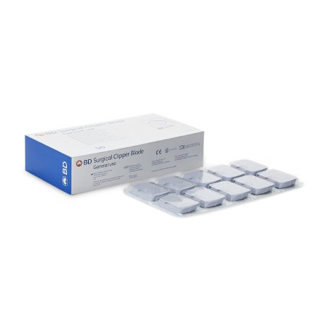 BD Surgical Clipper Blade CareFusion 37.2 mm Blade Width, .23 mm Blade Cut Height - Case of 50 - 4406-CS