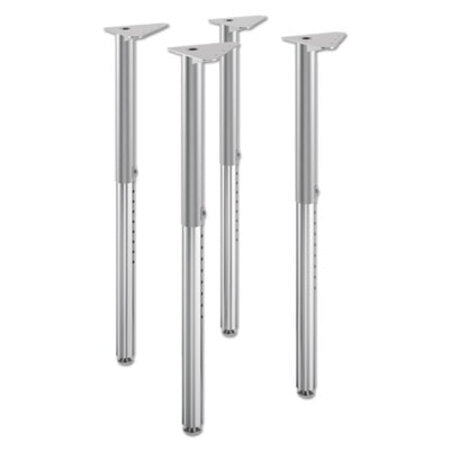 HON® Build Adjustable Post Legs, 22" to 34" High, Platinum, 4/Pack - CT/1 - HON-B4LEGT1-CT