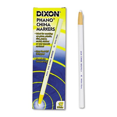 Dixon® China Marker, White, Dozen - DZ/1 - DIX-00092-DZ