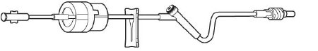 Baxter IV Extension Set Needle-Free Port Standard Bore 19 Inch Tubing Without Filter - Case of 48 - 2C6891-CS