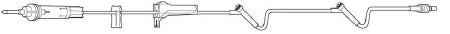 Baxter Primary IV Administration Set Interlink® Gravity 2 Ports 60 Drops / mL Drip Rate Without Filter 92 Inch Tubing - Case of 48 - 2C6424-CS