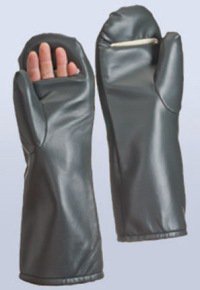 Wolf X-Ray Radiation Reducing Glove Superflex One Size Fits Most NonSterile Lead / Naugahyde Extended Cuff Length Smooth Brown Not Chemo Approved - Pair - 12422-PR
