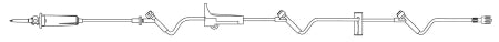B. Braun Primary IV Administration Set ADDitIV® Gravity 3 Ports 15 Drops / mL Drip Rate Without Filter 115 Inch Tubing - Case of 50 - NF1251-CS