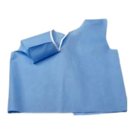 HPK Industries Exam Cape Blue One Size Fits Most Front / Back Opening Without Closure Female - Case of 100 - 501XWS-CS