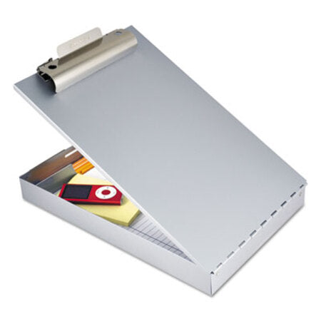 Saunders Redi-Rite Aluminum Storage Clipboard, 1" Clip Capacity, Holds 8.5 x 11 Sheets, Silver - Each - SAU-11017-EA