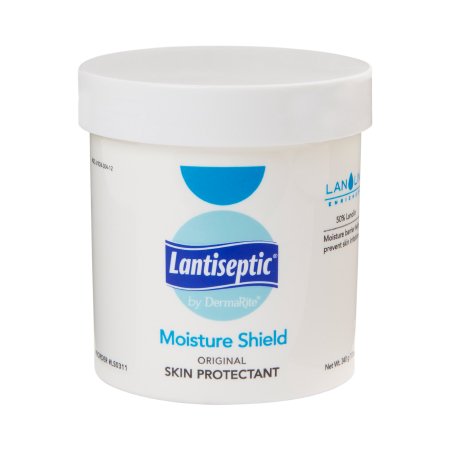 DermaRite Industries Skin Protectant Lantiseptic® Moisture Shield 12 oz. Jar Lanolin Scent Ointment - Case of 12 - LS0311-CS