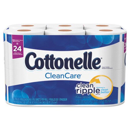 Cottonelle® Clean Care Bathroom Tissue, Septic Safe, 1-Ply, White, 170 Sheets/Roll, 48 Rolls/Carton - CT/1 - KCC-12456-CT