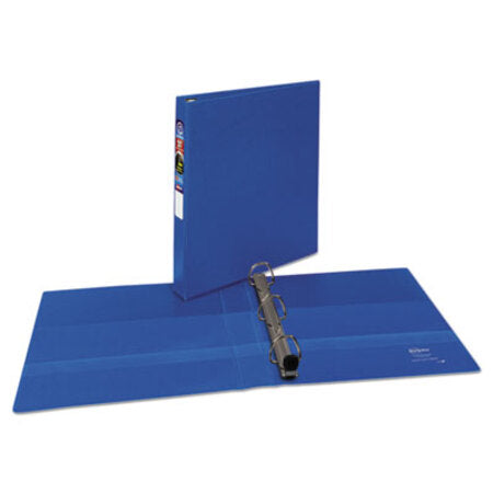 Avery® Heavy-Duty Non-View Binder with DuraHinge and One Touch EZD Rings, 3 Rings, 1" Capacity, 11 x 8.5, Blue - Each - AVE-79889-EA