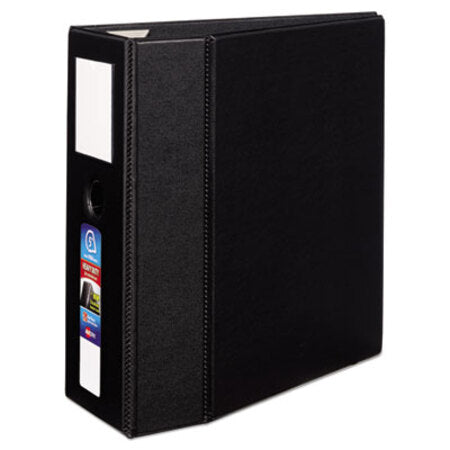Avery® Heavy-Duty Non-View Binder, DuraHinge, Three Locking One Touch EZD Rings, Spine Label, Thumb Notch, 5" Cap, 11 x 8.5, Black - Each - AVE-79996-EA