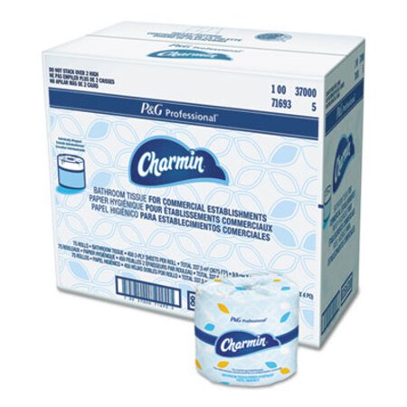 Charmin® Commercial Bathroom Tissue, Septic Safe, Individually Wrapped, 2-Ply, White, 450 Sheets/Roll, 75 Rolls/Carton - Each - PGC-71693-EA