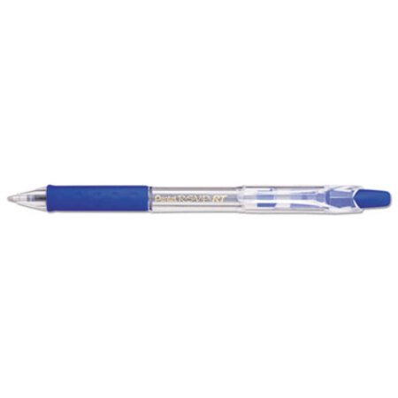 Pentel® R.S.V.P. RT Ballpoint Pen, Retractable, Medium 1 mm, Blue Ink, Clear Barrel, Dozen - DZ/1 - PEN-BK93C-DZ
