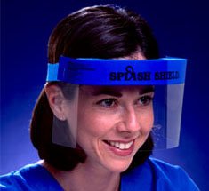 Splash Shield Face Shield Splash Shield™ One Size Fits Most Half Length Anti-fog Disposable NonSterile - Box of 24 - 4511B-BX