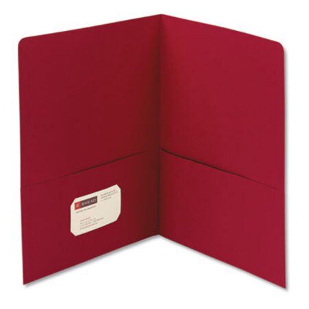Smead™ Two-Pocket Folder, Textured Paper, 100-Sheet Capacity, 11 x 8.5, Red, 25/Box - Box of 1 - SMD-87859-BX