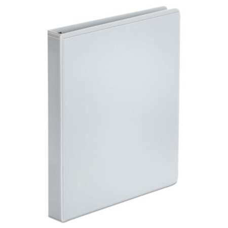 Universal® Economy Round Ring View Binder, 3 Rings, 1" Capacity, 11 x 8.5, White - Each - UNV-20962-EA
