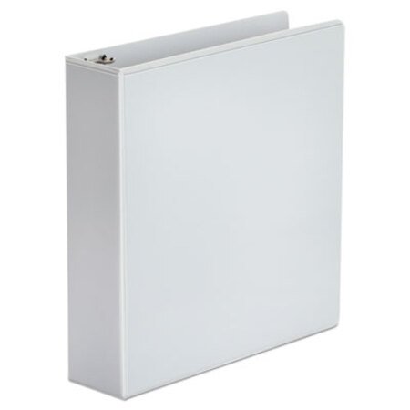 Universal® Economy Round Ring View Binder, 3 Rings, 2" Capacity, 11 x 8.5, White - Each - UNV-20982-EA