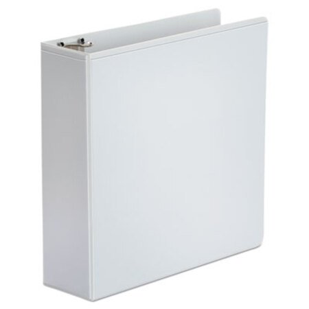 Universal® Economy Round Ring View Binder, 3 Rings, 3" Capacity, 11 x 8.5, White - Each - UNV-20992-EA