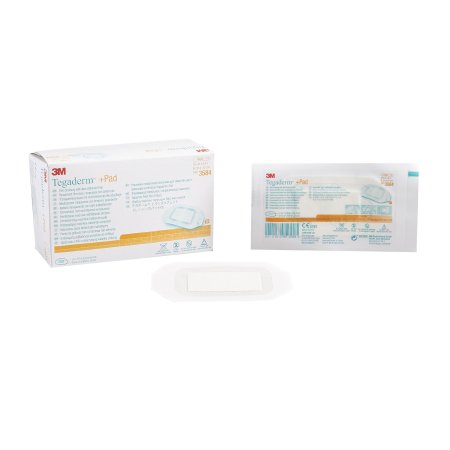 3M Transparent Film Dressing with Pad 3M™ Tegaderm™ 2-3/8 X 4 Inch Frame Style Delivery Rectangle Sterile - Each - 3584-EA