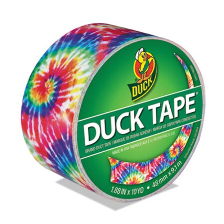 Duck® Colored Duct Tape, 3" Core, 1.88" x 10 yds, Multicolor Love Tie Dye - Roll of 1 - DUC-283268-RL