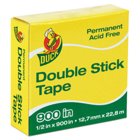 Duck® Permanent Double-Stick Tape, 1" Core, 0.5" x 75 ft, Clear - Roll of 1 - DUC-1081698-RL