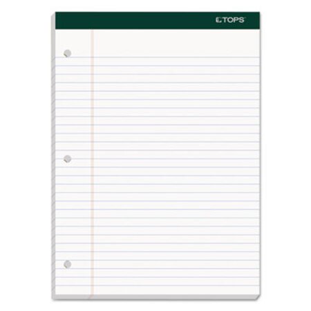 TOPS™ Double Docket Ruled Pads, Wide/Legal Rule, 100 White 8.5 x 11.75 Sheets, 6/Pack - Pack of 1 - TOP-63437-PK