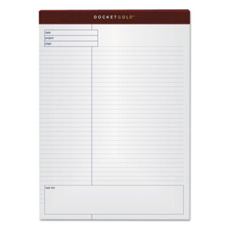 TOPS™ Docket Gold Planning Pads, Project-Management Format, Quadrille Rule (4 sq/in), 40 White 8.5 x 11.75 Sheets, 4/Pack - Pack of 1 - TOP-77102-PK