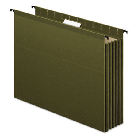 Pendaflex® SureHook Hanging Pocket File, Letter Size, 1/5-Cut Tabs, Standard Green, 4/Pack - Pack of 1 - PFX-09217-PK