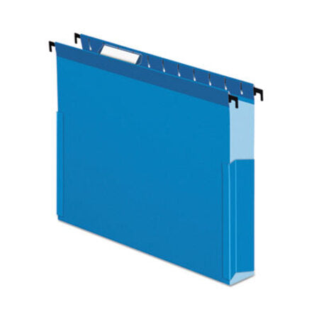 Pendaflex® SureHook Reinforced Extra-Capacity Hanging Box File, 1 Section, 3" Capacity, Letter Size, 1/5-Cut Tabs, Blue, 25/Box - Box of 1 - PFX-59203-BX