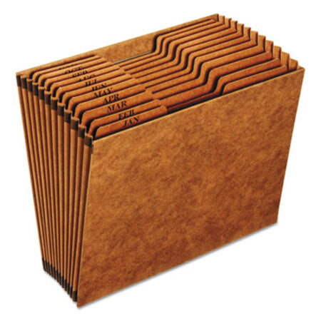 Pendaflex® Heavy-Duty Open-Top Expanding Stadium File, 12 Sections, 1/3-Cut Tabs, Letter Size, Redrope - Each - PFX-R217MHD-EA