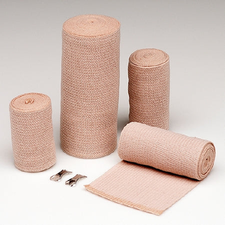 Hartmann Elastic Bandage REB® 4 Inch X 10 Yard Double Length Clip Detached Closure Tan NonSterile Standard Compression - Each - 16410000-EA